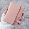 Slim Minimalist Women's Wallet - Ultra-Thin Multi-Function Coin Purse Solid Color Elegant Short Handbag Holder