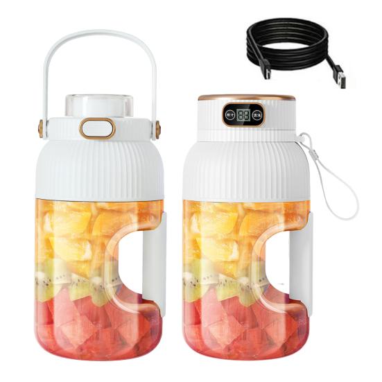 Multifunkční přenosný odšťavňovač s digitálním displejem Velkokapacitní USB dobíjecí akumulátorový smoothie mixér