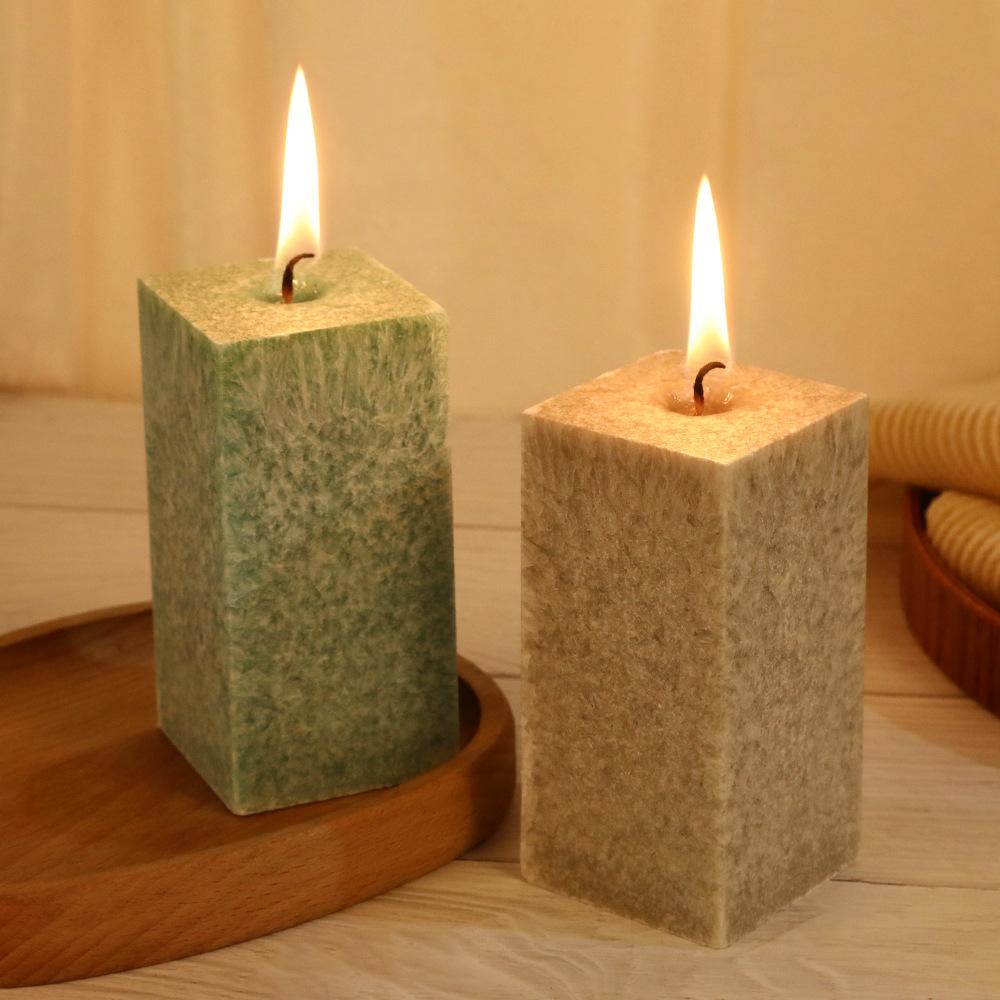 Ice Flower Candle Household Unscented Candle Emergency Wedding Fragrance Souvenir Square Candle
