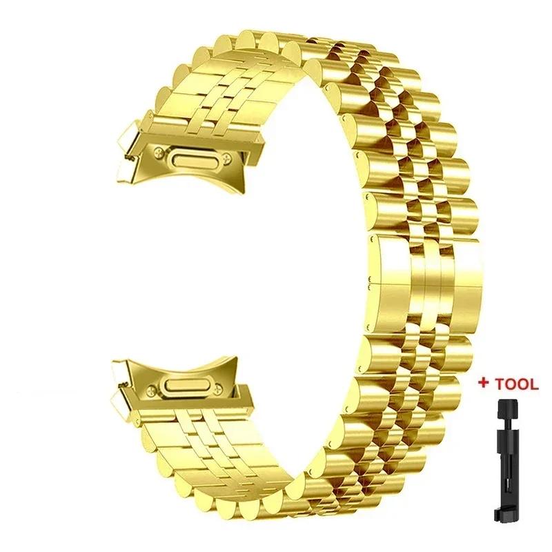 No Gaps Steel Strap for Samsung Galaxy Watch 7/6/5/4 40mm 44mm Metal Quick Fit Band for Galaxy Watch 6 Classic 43 47mm 5Pro 45mm