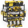 Iron Multifunctional Drill Rack Wall Mounted Electric Tool Rack Hand Drill Storage Rack Garage Screwdriver Organizer Tools