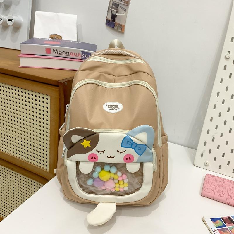 

Transparent Pain Bag Children s Large Capacity Cartoon New Backpack Lightweight Student Backpack for Primary and Junior High School Students