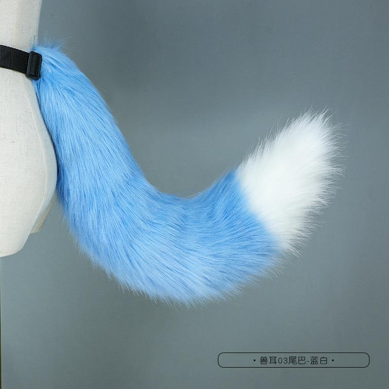 Handmade Simulation Beast Tail Cute Cosplay Dress Up Comic Show Fashion Accessories Handmade Plush Fox Tail