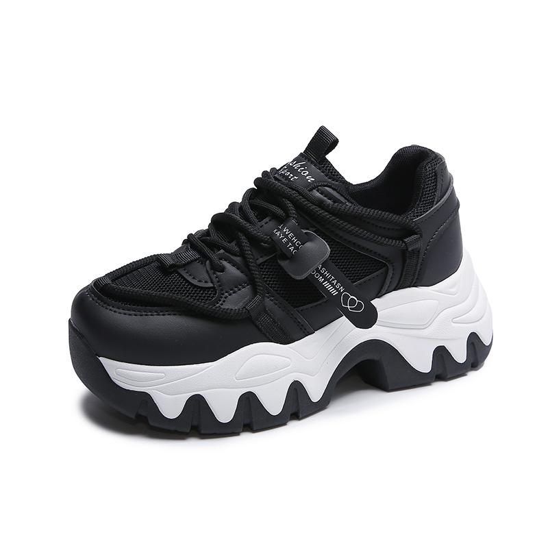 

Мода Новая Мода Женские Кроссовки Увеличение Роста Платформа Повседневные Папины Кроссовки Весна Толстая Подошва Дышащие Спортивные Женская Обувь 35