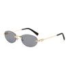 Vintage Oval Metal Sunglasses Women Men Fashion High Quality Brand Sun Glasses Outdoor Travel Daily Lady Man Eyewear UV400