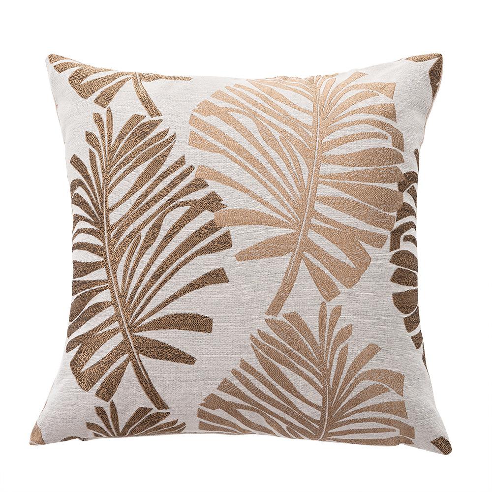 Pack of 2 Square Fern Frond Pillow Decorative Pillow Cover, 18" x 18" Farmhouse Cushion Case for Bed Couch Sofa
