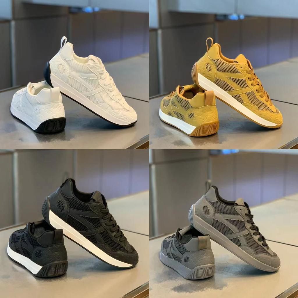 Frühling und Sommer Neue Herrenschuhe Modisch Weiche Sohle Leder Mesh-Nähte Atmungsaktiv Allround Bequem Lässig Trendig