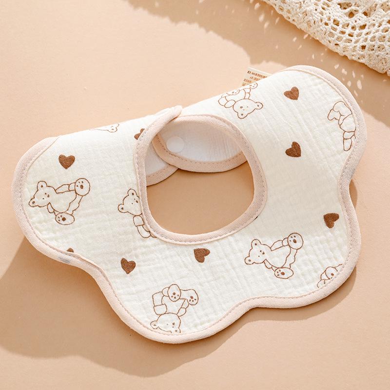 Pure Cotton Waterproof Baby Bibs for Boys - Newborn Feeding Drool Bibs