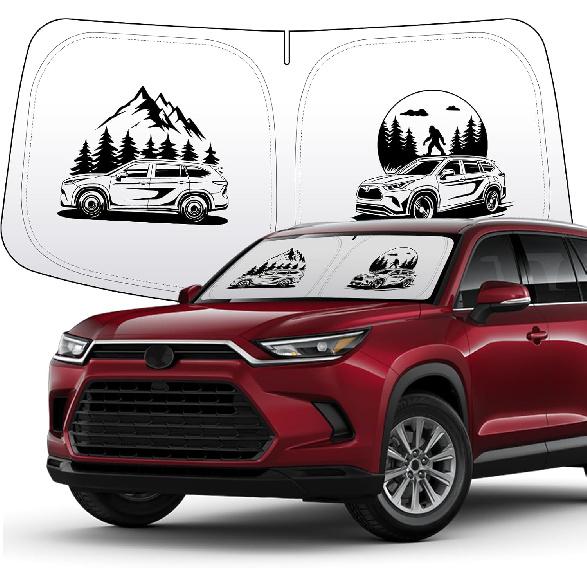 Thickened 2-Layer Windshield Sun Shade Fit for Toyota Camry XV80 2025 Car Front Window Covers Sun Visor Protector Foldable Blocks UV Rays Sunshade
