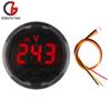 DC 7-120V DC 0-120V LED-Anzeige Voltmeter Rund Zwei-/Dreidraht-Panel-Spannungsmesser DC Berührungsspannungsprüfer für Auto Boot Marine