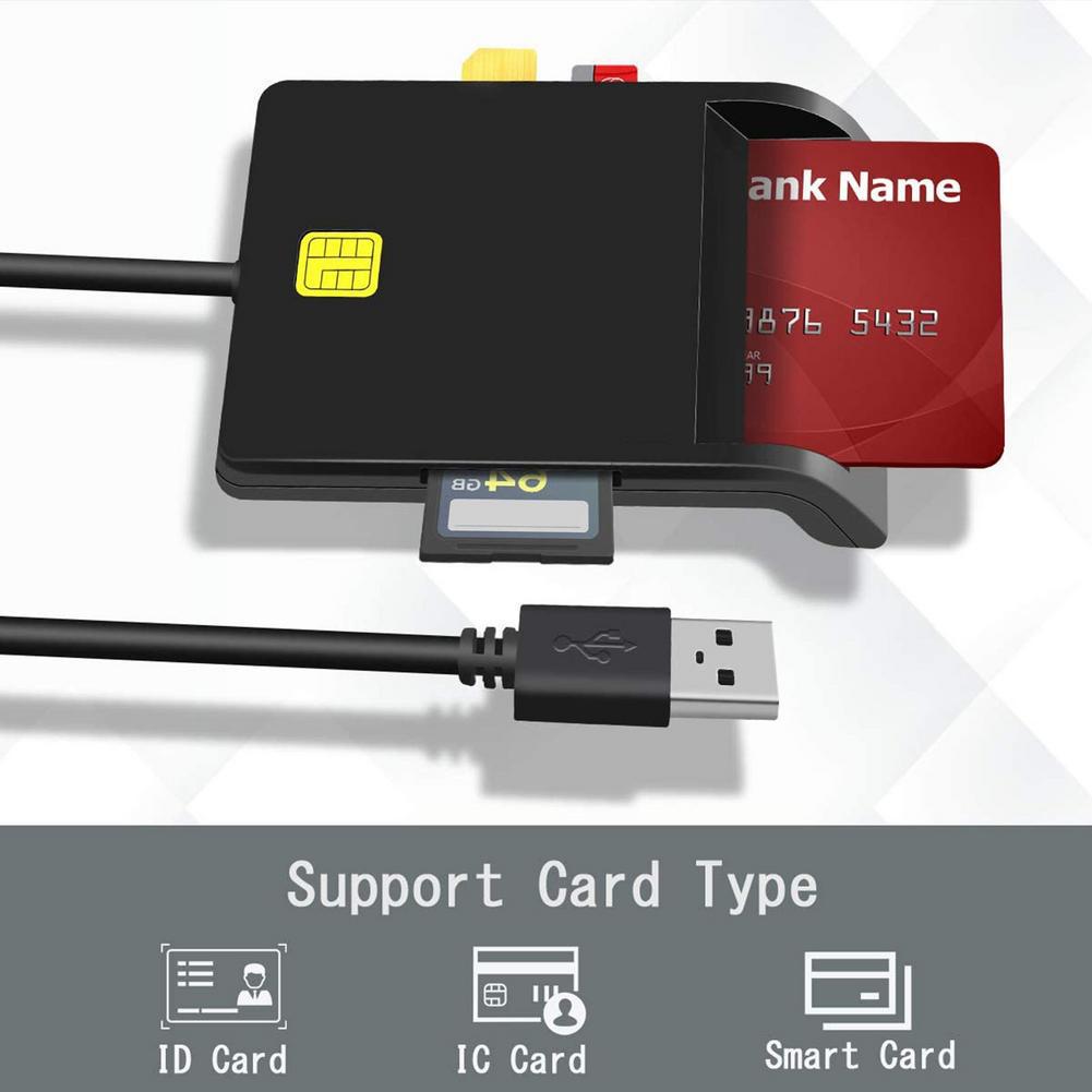 USB 2.0 Tip-C Akıllı Kart Okuyucu: IC, Banka, SIM, Kimlik ve CAC Kartları için Hepsi Bir Arada
