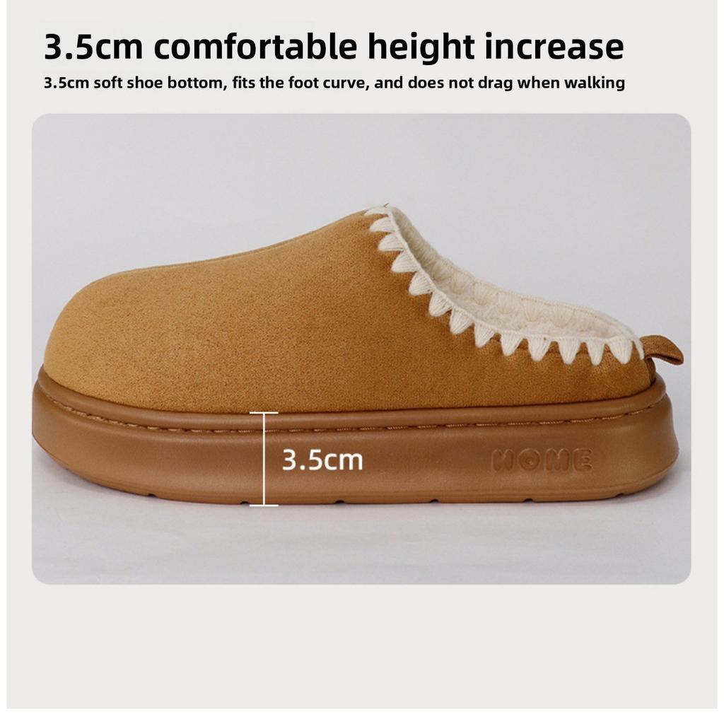 Cotton Slippers for Women In Autumn and Winter, Warm At Home, Plush Indoor, Men In Winter, Thick Soled Home
