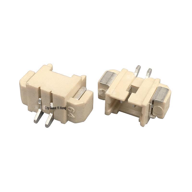 Beige 1.25mm Wafer Pin Header Strip Connector, Horizontal Mount, High-Temperature Resistant, 2-10P SMT