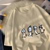 Womens Cat Fish Print Tshirts Cartoon Funny Short Sleeve Soft Round Neck Casual Soft Tops Summer Women Clothing