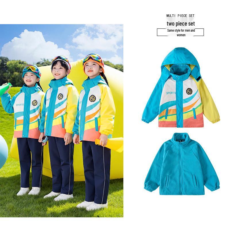 Детский спортивный ветрозащитный костюм: Осенне-зимняя школьная и детсадовская форма 100cm