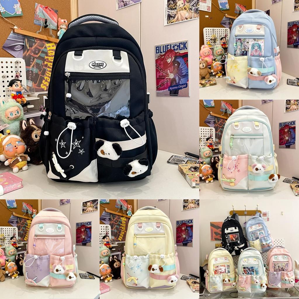 Girl Popular Nylon School Backpack With Large Capacity For Middle School Students