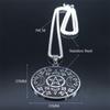 Witchcraft Pentagram Star Irish Knot Moon Sun Stainless Steel Necklaces Triple Moon Goddess Leaf Necklace Jewelry bijoux N3718