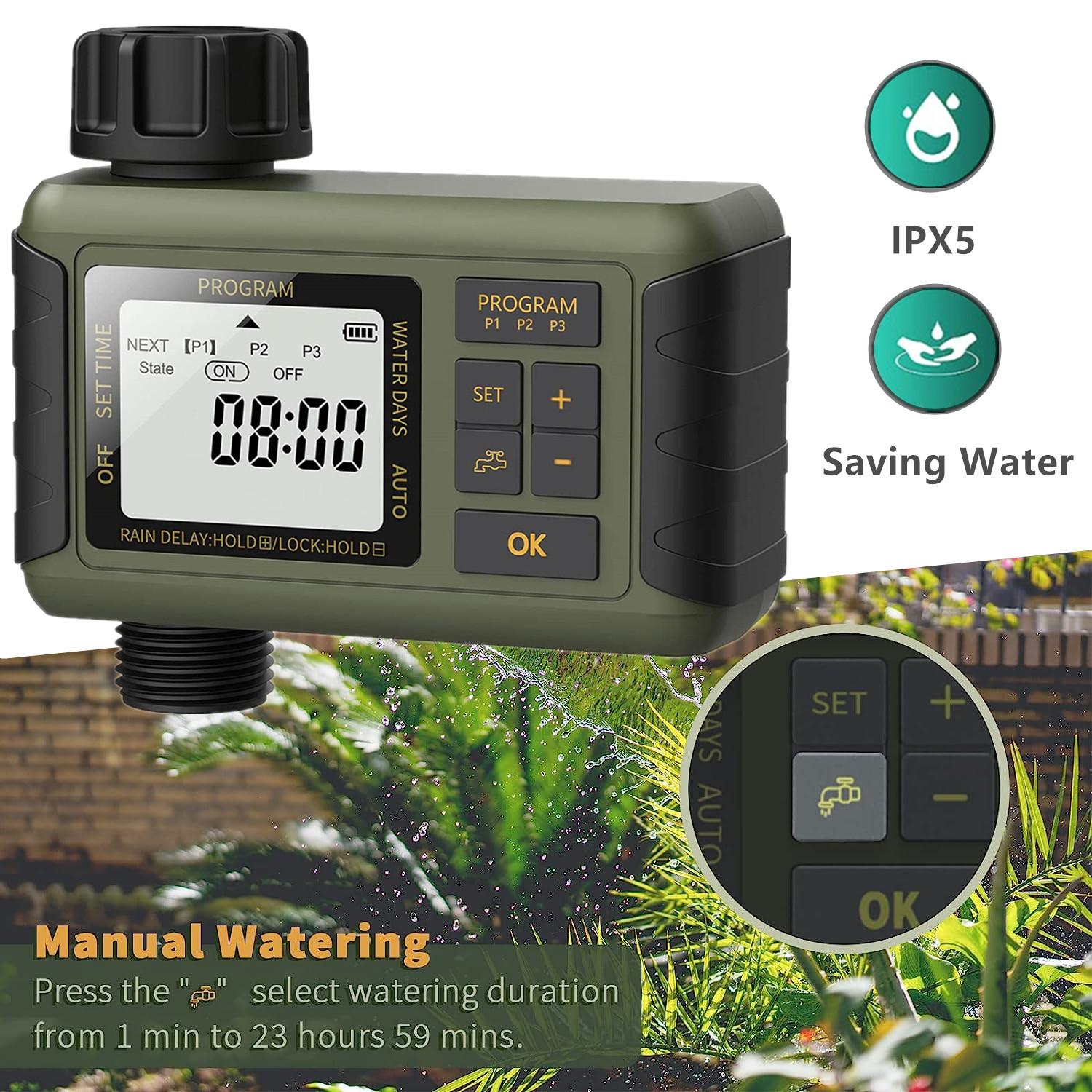 Контроллер разбрызгивателя воды с таймером для крана/шланга Diivoo с автоматическим — фото 3