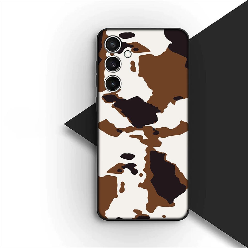 Cover for Samsung Galaxy S10 S8 S9 Plus A33 A34 A31 70 A71 A72 Note 20 9 8 S10E Casing Silicone Phone Case Cartoon Art Cow Print