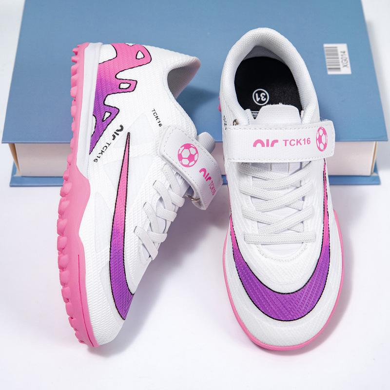 

2025 новая детская футбольная обувь на липучке для мальчиков, студенческая игровая тренировочная обувь для девочек, футбольные бутсы с шипами 40