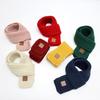 Children's Winter Knit Scarf - Solid Color, Warm & Versatile Woolen Neck Warmer for Boys and Girls