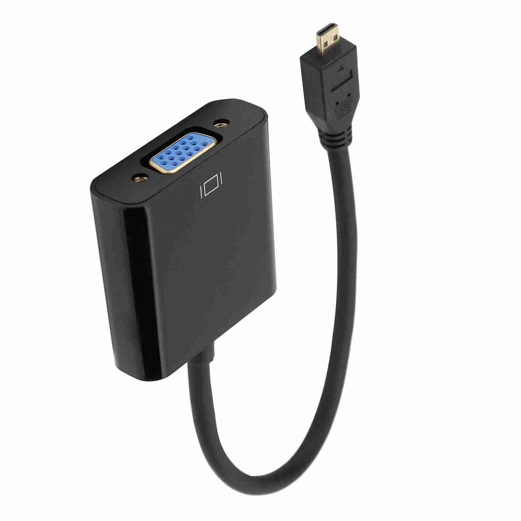 Micro HDMI to VGA Video Converter Adapter 1080P for Raspberry Pi 4B with Power Supply FunctionMicro HDMI to VGA
