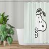Zasłona prysznicowa Snoopy do łazienki Estetyczna dekoracja pokoju