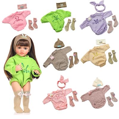 Doll Clothes for 55cm 21.65in Baby Doll's Clothing Sweater Hoodie DIY Reborn Doll Toy Dolls Outfit for Girl Clothing Accessories