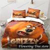 Cartoon Grizzy N Lemmings Bedding Set Duvet Cover Bed Set Quilt Cover Pillowcase Comforter king Queen Size Boys Adult029