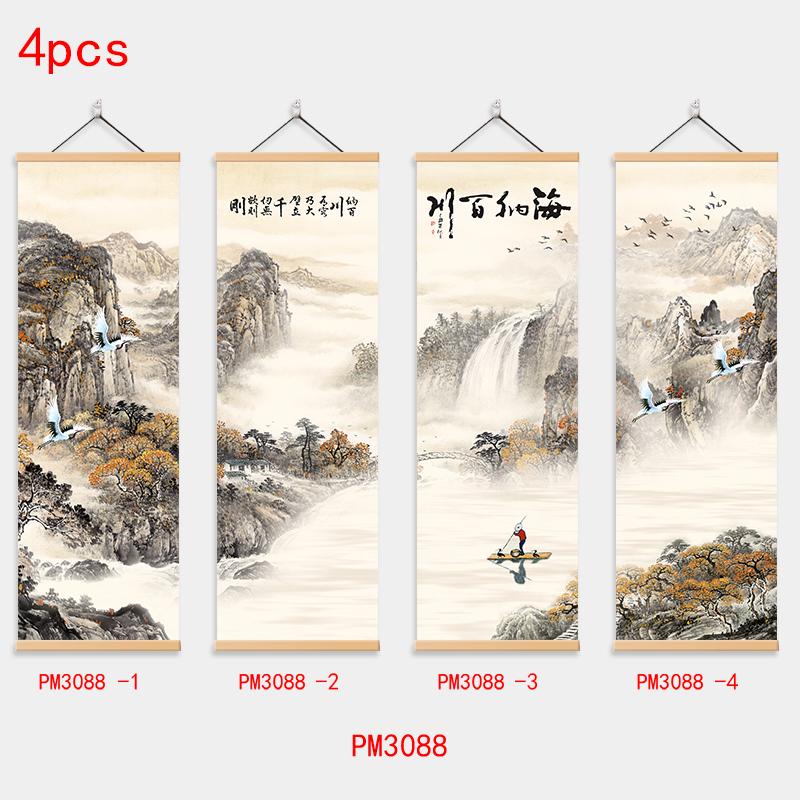 Traditionelle chinesische Landschaftsmalerei, klassische Kunst, Wandbild, Poster, Leinwand