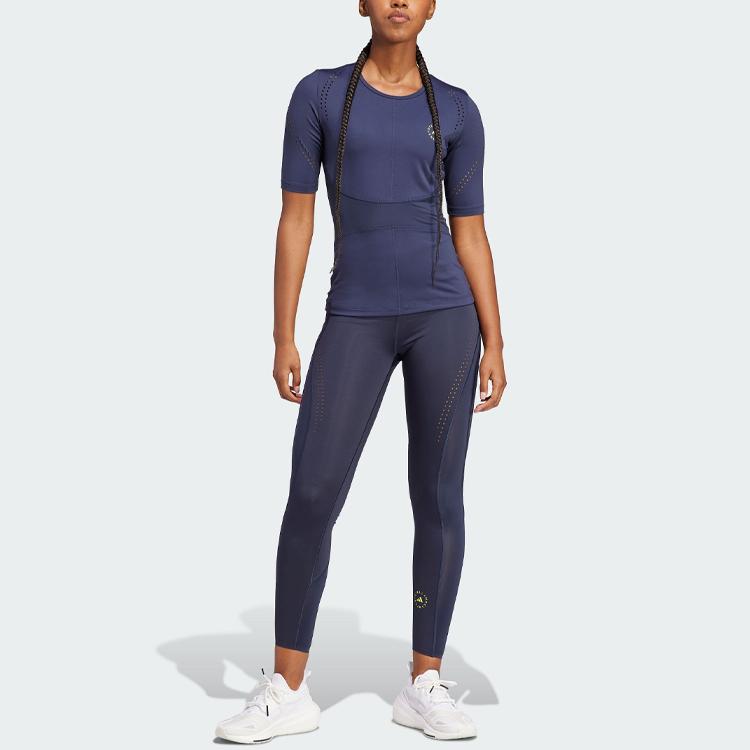 Adidas X Stella Mccartney Logo T-Shirt Women Tops Navy IB6783