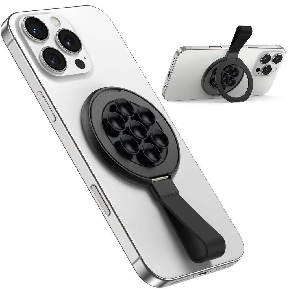 Silicone Suction Cup Phone Ring Holder Foldable Cell Phone Grip Stand Phone Stand  Smooth Surface