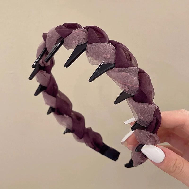 French Temperament Mesh Headband Korean Non-Slip Face Washing Headband Hairpin