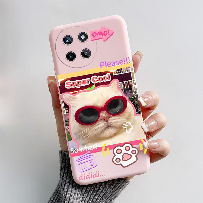 For OPPO Realme 11 4G Phone Case Cute Cat Cartoon Funny Dog Shell Soft Silicone Protection Back Cover For Realme11 RMX3636 Funda