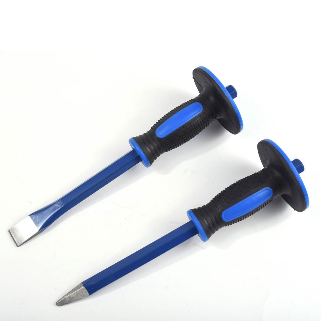 High-Speed Alloy Steel Flat & Point Chisel Set for Stonemasons and Fitters