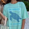 Comfort Colors® The Ocean Is Calling Shirt, Sea Turtle Graphic Tee, Beach Lover Shirt, Coastal Summer T-Shirt, Ocean Lover Gift, Beach Tee