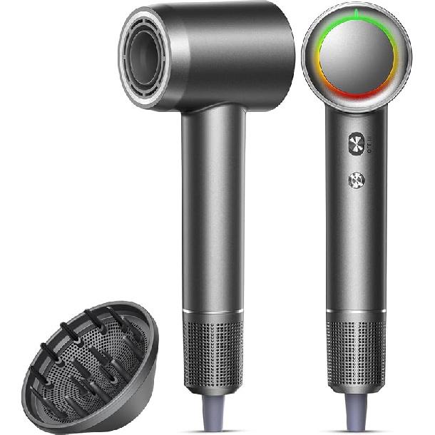 DYS0N Alternative Hair Dryer - 1 Min Fast Drying, High-Speed Blow Dryer with 500 Million Negative Ions, No Heat Damage, Low Noise, Lightweight,