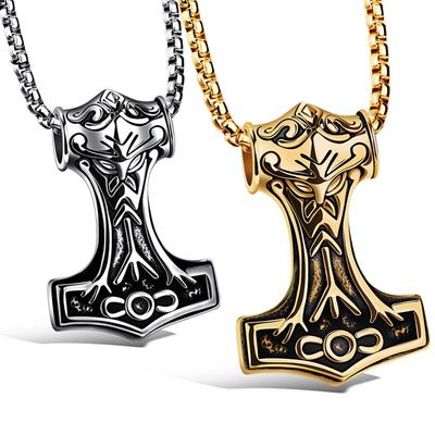 Collier marteau Thor pendentif dieu Viking nordique pendentifs mythologie de Thor bijoux pour hommes cadeaux
