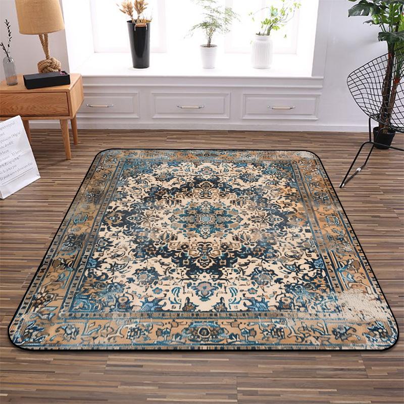 Vintage Persian Carpets Soft Large Rug for Living Room National Home Floor Mat Ancient Homestay Decor