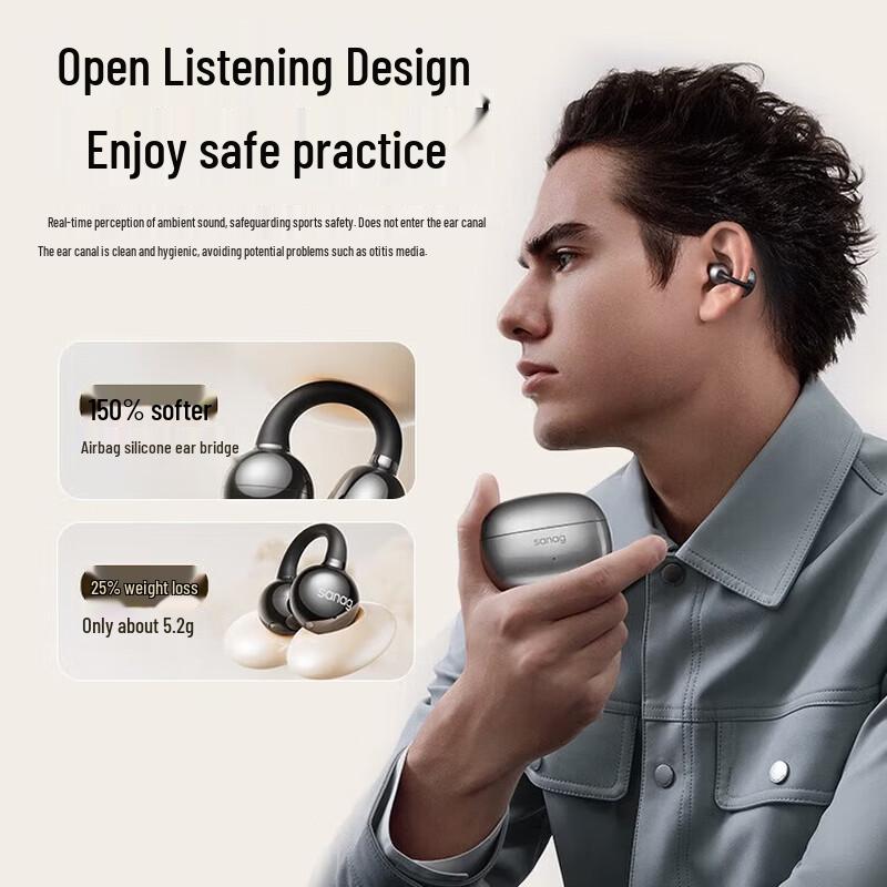 Saina Z60S Open-Ear Clip-On Wireless Bluetooth Headset
