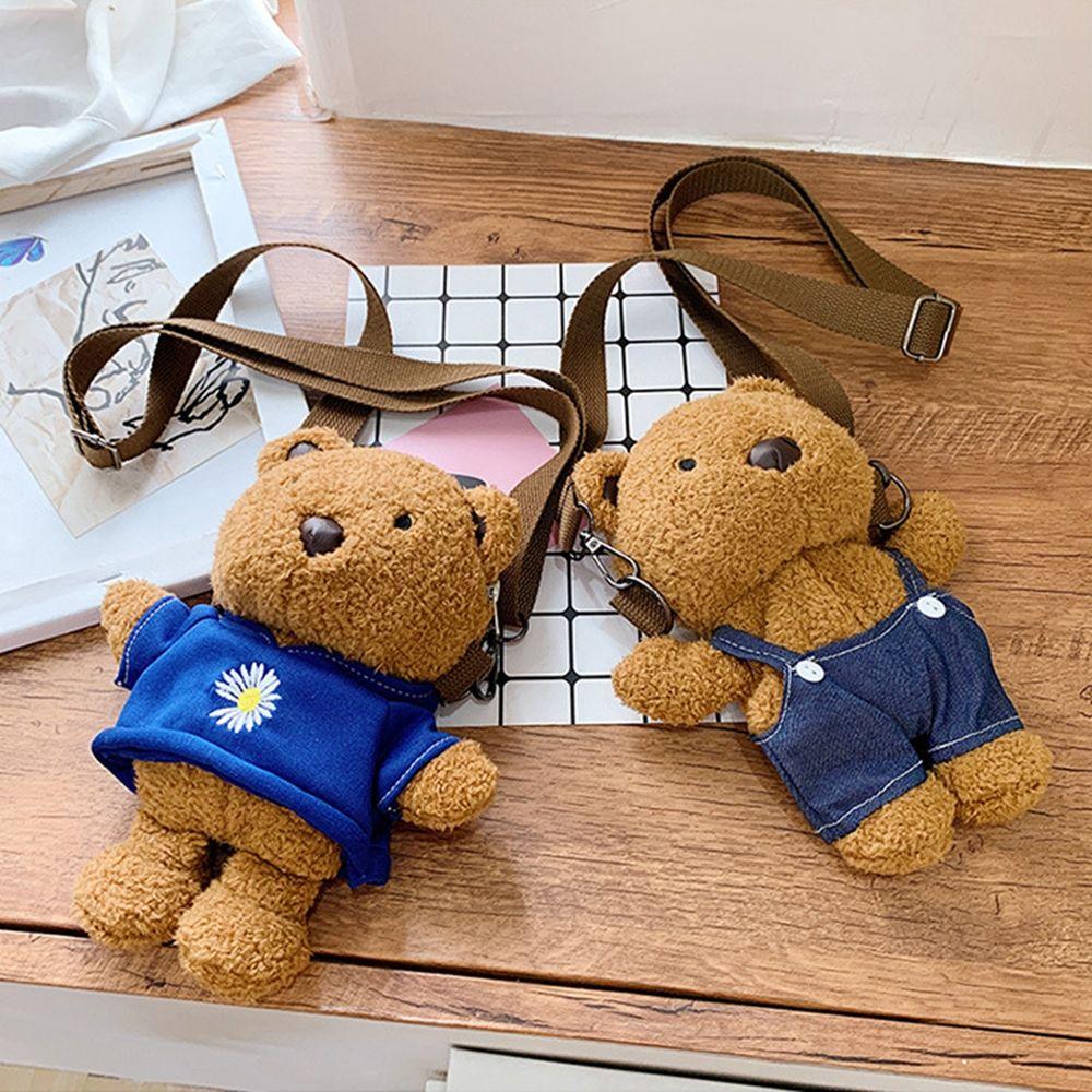 Plush Backpack Bag Princess Coin Purse Single Shoulder Bag Plush Doll Bag Bear Children Handbag