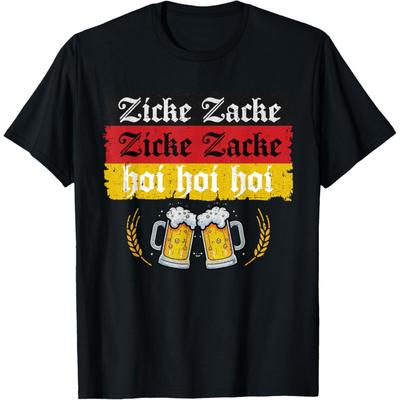 Zicke Zacke Hoi Oktoberfest German Flag Party Funny T-Shirt