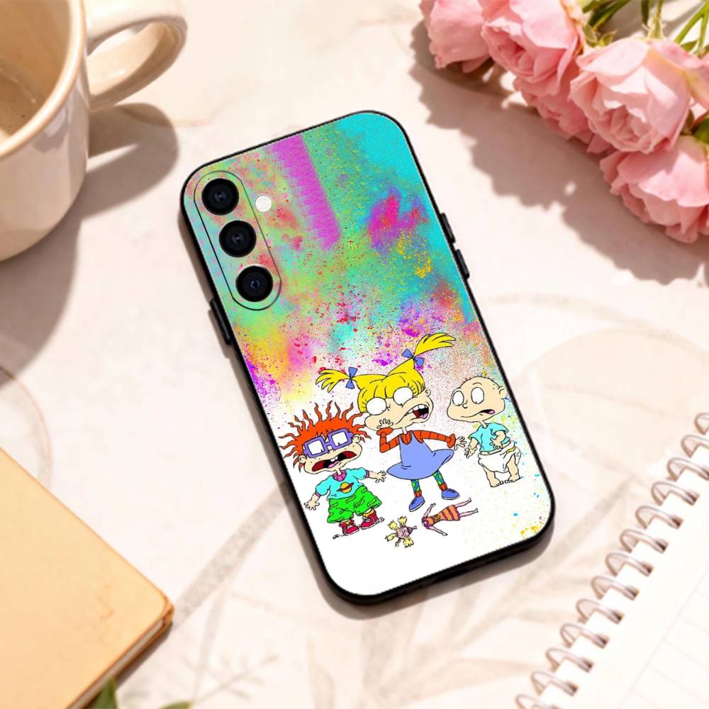 R-Rugrat C-Chuckie Angelica phone Case For Samsung Galaxy A73,A72,A71,A70,A53,A52,A51,Others Soft Black Shell