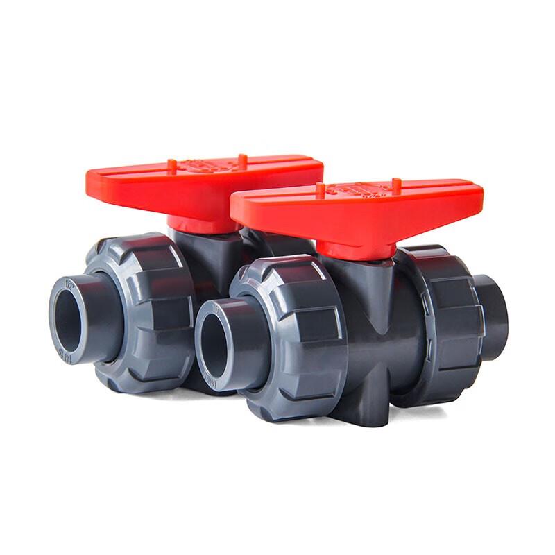 PVC Doppel-Übergangskugelhahn Wasserrohrfitting