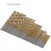 50 Pcs/set Hss Drill  Sets Titanium-coating Powerful Hard Steel Tools 1mm 1.5mm 2mm 2.5mm 3mm