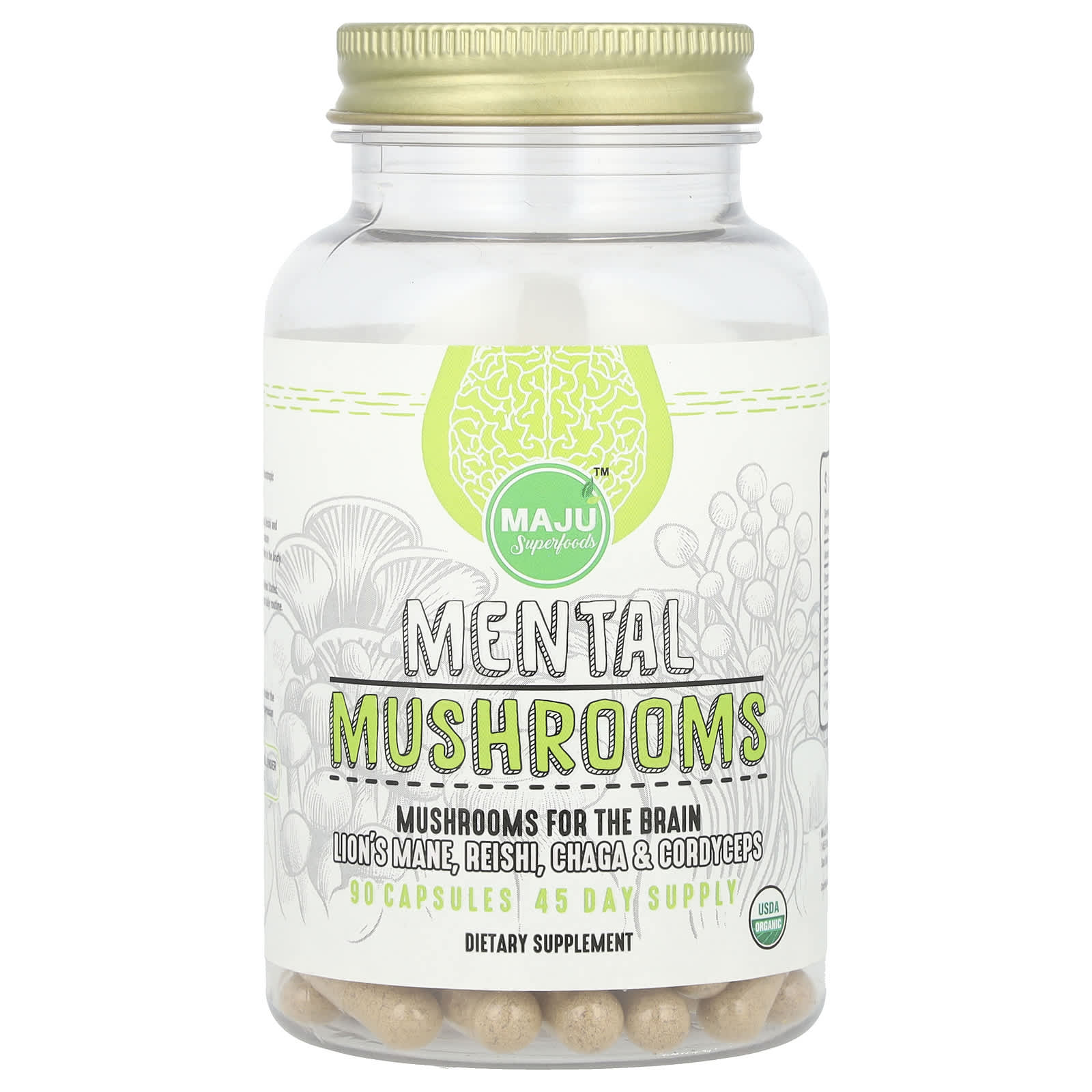 

Mushrooms, 90 Capsules