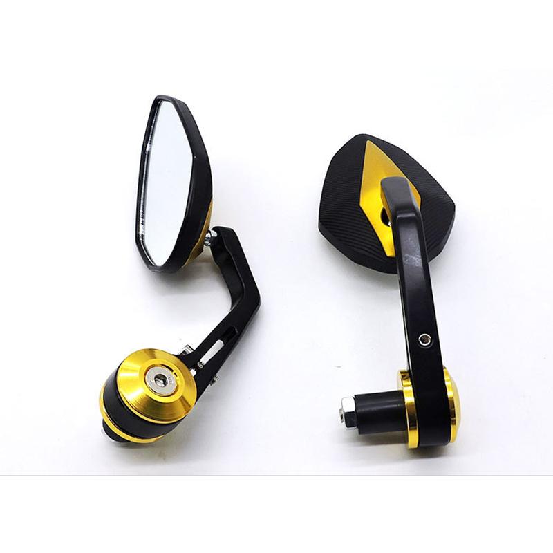 

Зеркало мотоциклетное из алюминиевого сплава 22 мм Зеркало на конце руля Универсальное для Yamaha FZ1 FZ6 Kawasaki Z750 ER6N Honda CB650F NC700X золотистый