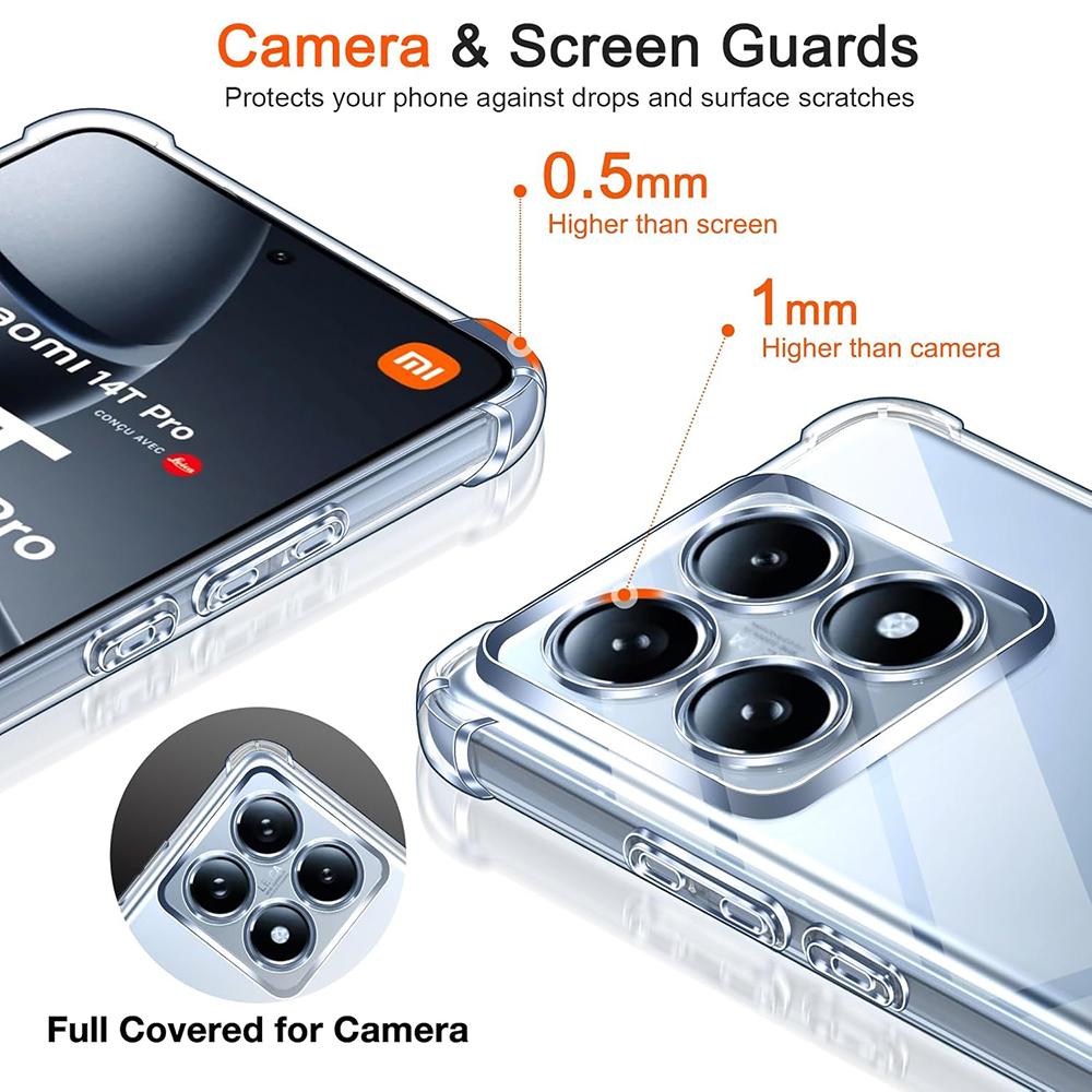 Shockproof Silicone Soft Case For Xiaomi Xiaomi Mi 15S 15 14 14T T X T S 11 11T Pro Lite 5G Ultra Thin Clear Cover