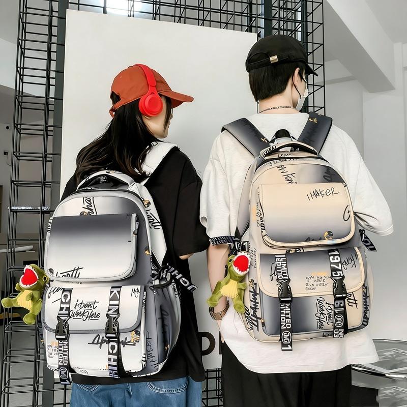 Large Capacity Student Schoolbag Unisex Printed Backpack