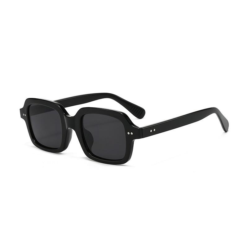 2025 Stylish Studded Sunglasses: European & American Fashion, Versatile Square Frame for Women